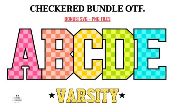 Checkered Back to School: A Playful Typeface for Creative Projects