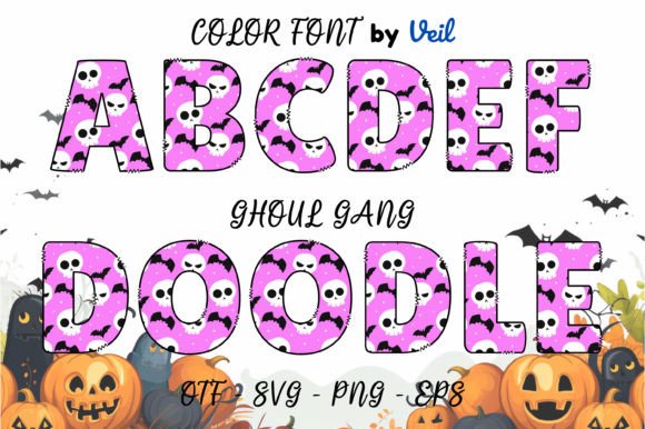 Ghoul Gang: The Vibrant Color Font for Halloween Design