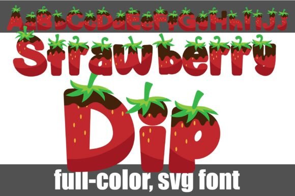 Strawberry Dip: A Playful SVG Font for Sweet Designs
