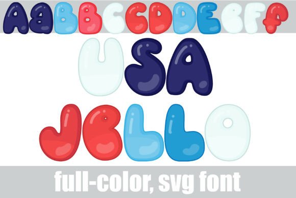 USA Jello: A Glossy 3D Typeface for Bold Designs