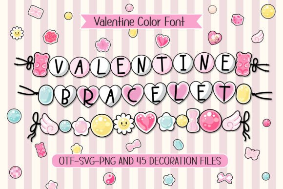 Valentine Bracelet: A Sweet Display Font for Handmade Charm