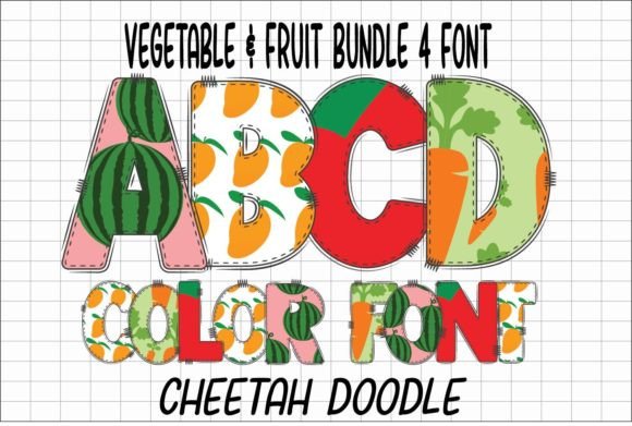 Vegetable & Fruits: A Whimsical Font for Vibrant Designs